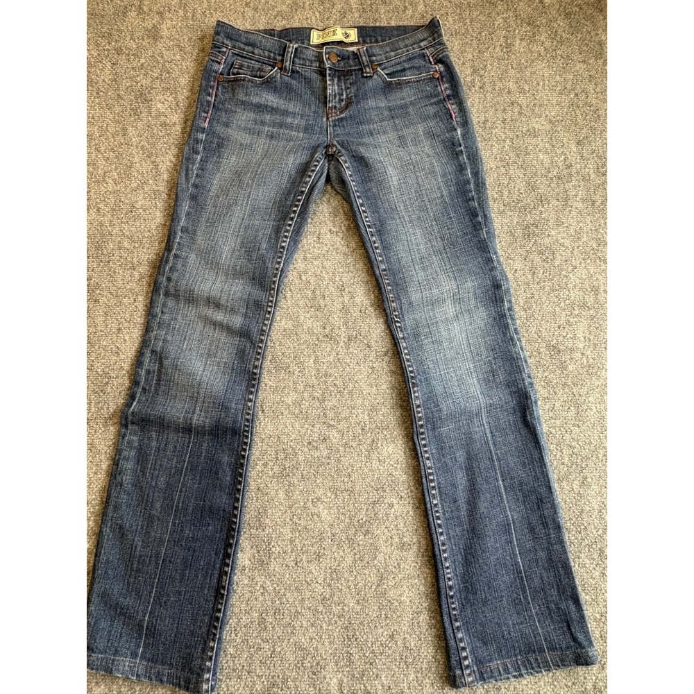 Victoria's Secret PINK Low Rise Bootcut Jeans Medium Wash Denim Sz 2R